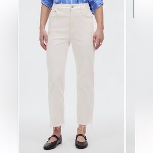 Madewell The 90s Straight Crop Jean: Raw Hem